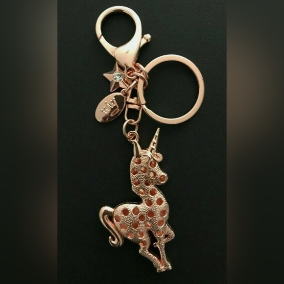 Hallmark Bejeweled Rose Gold Unicorn Keychain - Picture 3 of 3